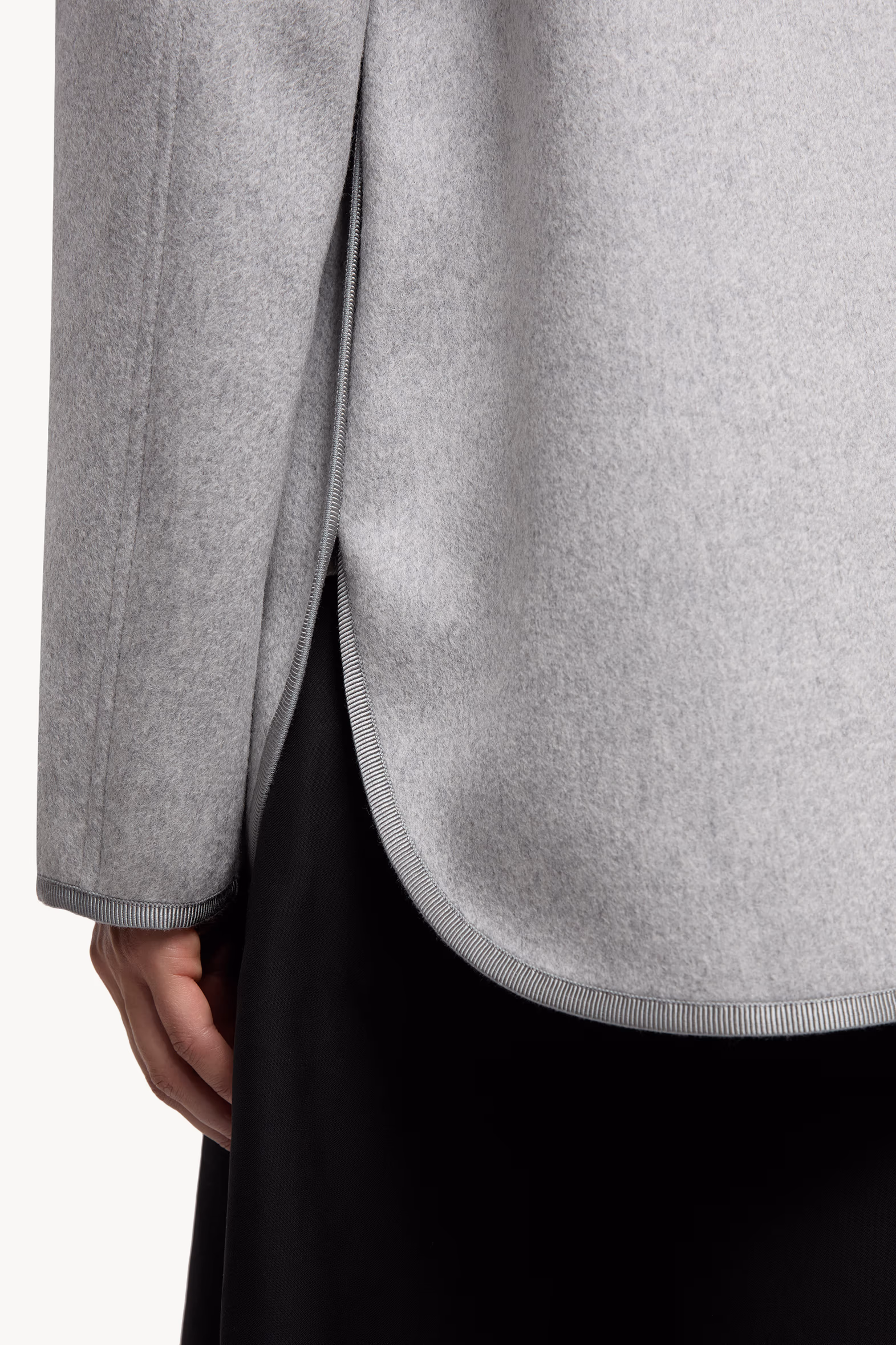 Reposse 3-in-1 Wool & Cashmere Short Down Jacket Women Grey Moncler 9